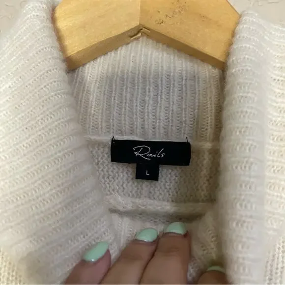 RailsNWOT! Estelle Cashmere Silk Sweater In Cream Size: Large